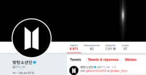 BTS Twitter 7 Million
