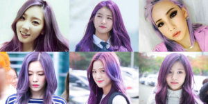 female kpop idol purple hair
