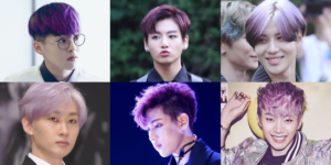 male kpop idol purple hair